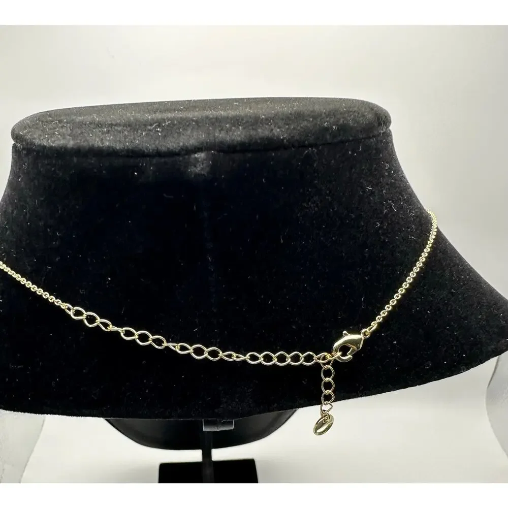 BYCHARI Evelyn Coco Lariat Necklace - NWT - Gold Plated and Freshwater Pearls - Picture 5 of 7